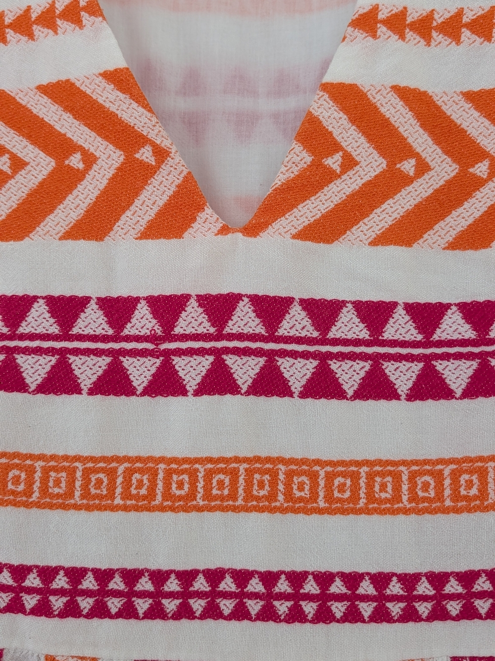 Old Navy Jacquard Mini Swing Dress in Pink and Orange, XL - Picture 3 of 7